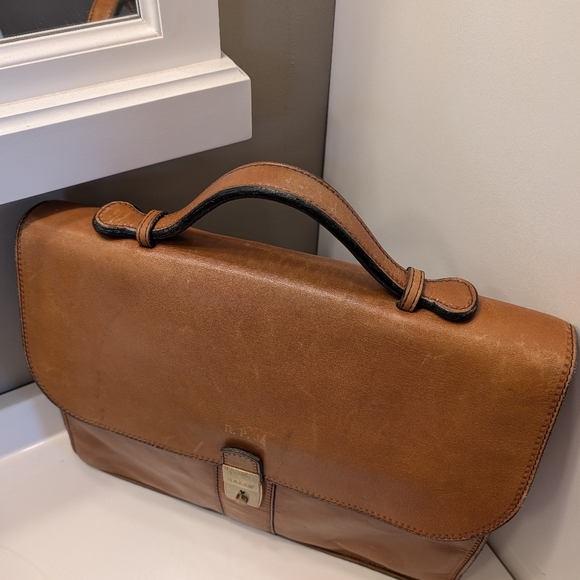 🥰 Vintage 1980's Bally Italy Genuine Smooth Leather Top Carry Briefcase 💼 - Picture 7 of 16
